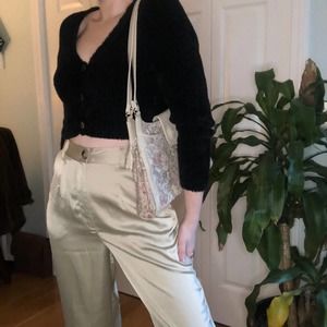 Black fuzzy Croptop sweater